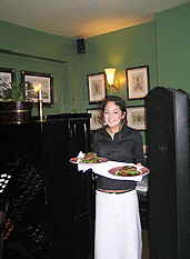 Angela at the White Hart Restaurant in Moretonhampstead