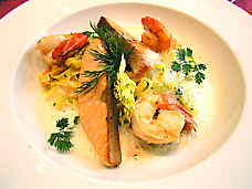 BistroRestaurant prawns and salmon