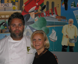 Chef Stefan Karlsson of fond and Debra C. Argen 