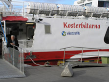 Taking the foot ferry to the Koster Islands
