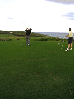 Golfing at The Abaco Club on Winding Bay