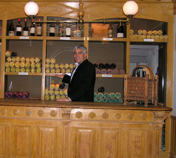Edward behind the bar at Museum of Wine and Spirits