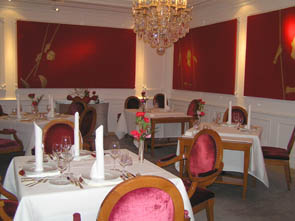 Elegant Dining Room at Die Quadriga in Berlin, Germany 