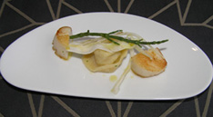 Pan Fried Scallops with Fennel Tortellini