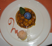Martinique Sofitel Bakoua Restaurant Le Chateaubriand - mango puff pastry 