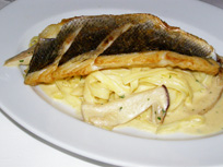 Victoria Jungfrau Collection - La Pastateca - fried sea bass on tagliatelle