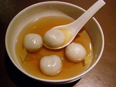 Beijing, China - Commune By The Great Wall Kempinski - sticky rice dumplings in ginger soup