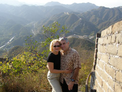 Beijing, China - Commune By The Great Wall  Kempinski - Debra and Edward Walking the Great Wall 