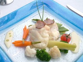 Kempinski Hotel Moika 22 - Bellevue Brasserie - Chef Philippe Bossert - Poached Monk Fish