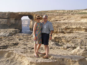 Debra C. Argen and Edward F. Nesta at Azure Window, Gozo, Malta