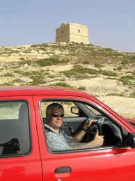 Edward F. Nesta with Watchtower from Knights of Saint John, Gozo, Malta