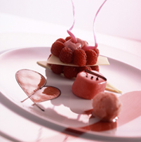 Chef Andreas Mayer of Restaurant MAYER's in Austria - Raspberry Variations