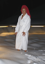 Debra Standing in the Snow