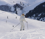 Debra C. Argen enjoying skiing in Arosa, Switzerland