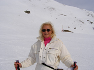Debra C. Argen on Corviglia Mountain, St. Moritz, Switzerland