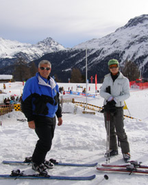 Skiing in St. Moritz, Switzerland