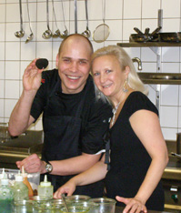 Chef Bjorn A. Panek of Gabriele, Berlin, Germany and Debra C. Argen
