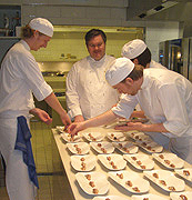 Mathias Dahlgren and his chefs of The Restaurant Mathias Dahlgren, Stockholm, Sweden
