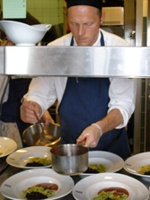 Chef at work at salt & brygga Restaurang & bar in MalmÃ¶, Sweden 