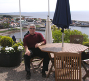 Seaside Restaurant, Grand Hotel Molle, Molle, Sweden - Edward relaxing