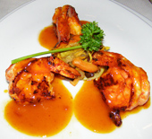 Negrosal, Riviera Maya, Mexico - Shrimp in Mandarin Chipotle Sauce