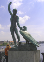Debra Argen at Ganymed Statue