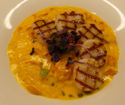 Risotto and Grilled Scallops