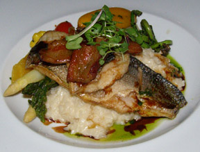 Auberge Le Saint-Gabriel Dining Room, Montreal, Canada - Roasted Seabass - Photo by Luxury Experience