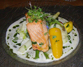 Auberge Le Saint-Gabriel Dining Room, Montreal, Canada - Salmon - Photo by Luxury Experience