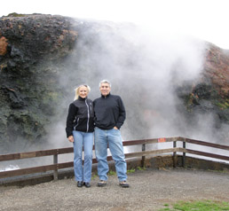 Edward and Debra at Hot Springs - Iceland - Photo by Luxury Experience