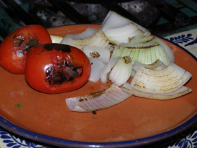 Mole Poblano Ingredients - Tomatoes and Onions