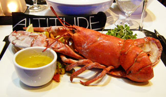 Altitude Seafood and Grill - Lounge Restaurant at Le Casion, Mont-Tremblant - lobster - Photo by Luxury Experience