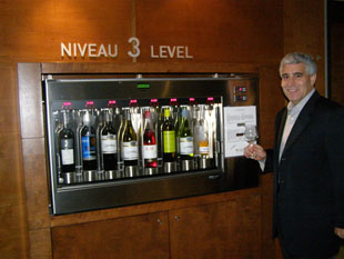 Edward at the Enoteca Wine Machine - Photo by Luxury Experience
