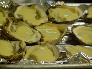 Oysters with Sauce ready ot Broil - Chef Michel Nischan New York Culinary Experience - Photo by Luxury Experience