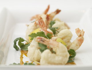Shrimp Tempura by Chef Charlie Palmer - Photo by Bill Milne
