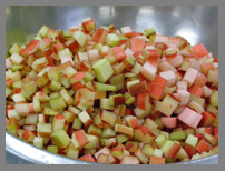 Diced Rhubarb  - photo by Luxury Experience