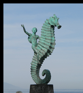 Seahorse Sculpture, Puerta Vallarta, Mexico