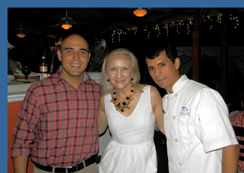 Steven Larios Reynolds, Debra Argen, Chef Roberto Chavez Oviedo - River Cafe, Puerto Vallarta, Mexico - photo by Luxury Experience