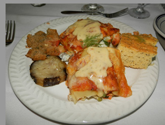 Cape Cod Central Railroad - Vegetable Manicotti - Hyannis, MA - photo by Luxury Experience
