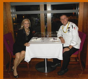 Chef Dustin Tuthill, Debra Argen - Photo by Luxury Experience