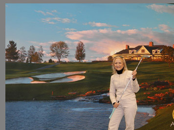 Debra Argen in Golf Dome - Shenendoah Golf Course, Verona, NY, USA - photo by Luxury Experience