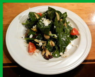 Warm Greek Spinach Salad - Photo By Luxury Experience