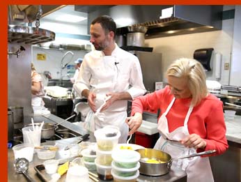 Chef Chris Jaeckle, Debra C. Argen - New York Culinary Experience - photo by Luxury Experience 