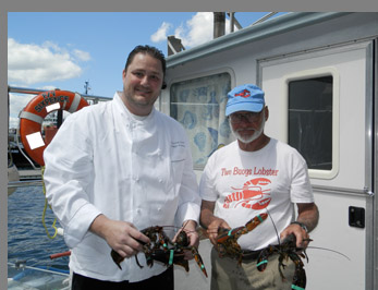 Chef Adamo, Fred Penney - Lobster Excursion -Boston Harbor - Photo by Luxury Experience 
