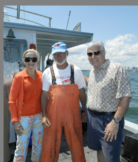 Fred Penney, Debra Argen, Edward Nesta - Lobster Excursion Boston Harbor - Photo by Luxury Experience 