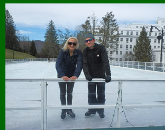 Ice Skating, Tyler Hagemo, Debra Argen, - The Greenbrier Resort - Photo by Luxury Experience