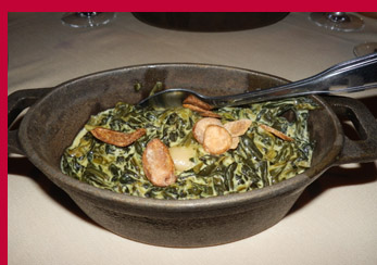 Creamed Spinach -photo by Luxury Experience 