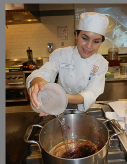 Adding  Water to soup - Chef Alain Sailhac - NYCE - photo by Luxury Experience