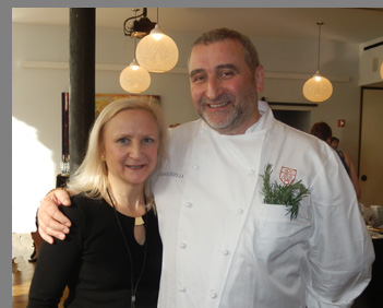 Chef Cesare Casella, Debra C. Argen - NYCE 2016 - photo by Luxury Experience
