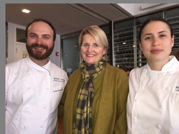Chef Miroslav Uskokovic, Dorothy Hamilton, Chef Lindsay Bittner -NYCE 2016 - photo by Luxury Experience 